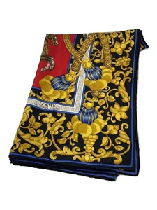 Sciarpa LOEWE seta ROSSO fantasia allover donna - Foto 1 di 8