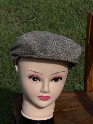 De colección Totes Newsboy Cabbie Gorra Plana Sombrero GRIS Mezcla de Lana Cuadros MEDIANO Foto 1 de 4