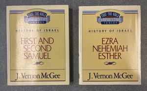 Lot of 2  J. Vernon McGee Thru The Bible Old Testament Commentaries PB *NICE! - Imagen 1 de 11