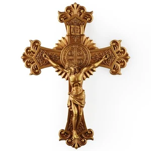BC Catholic Saint Benedict Crucifix Wall Cross, Jesus Christ Home Decor, Reli... - Bild 1 von 8