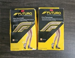 *Read* 2x FUTURO Plus Size Firm Compression Pantyhose 20-30 mmHg SHIPS SAME DAY - Picture 1 of 2