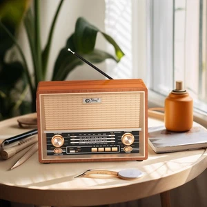 🚀Retro-Style Decorative Radio Multifunct Music Player Bluetooth Speaker Radio - Picture 1 of 24