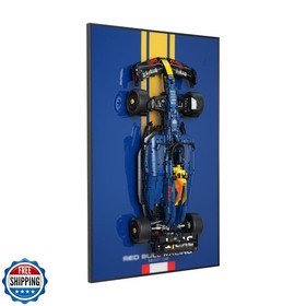 popbricks Display Wall Mount Frame for Lego Technic Red Bull Race