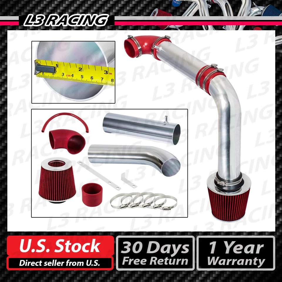 KIT ADMISIÓN AIRE FRÍO ROJO + FILTRO SECO PARA DODGE 95-00 AVENGER 2.0L 2.5L Foto 1 de 4