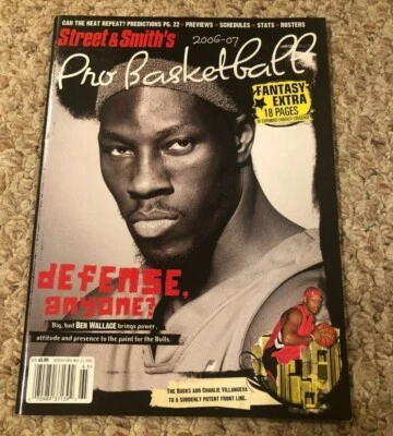 2006-07 Street & Smith's Pro Basketball Yearbook Ben Wallace Chicago Bulls - Imagem 1 de 2