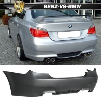 Cubierta de parachoques trasero PP estilo M5 serie 5 BMW E60 E61 04-09 dos salidas dobles Foto 1 de 3