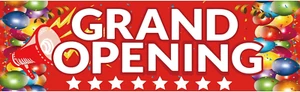 Grand Opening Banner 3x10 Ft Oxford Cloth Sign for Store Outdoor Events - Picture 1 of 12