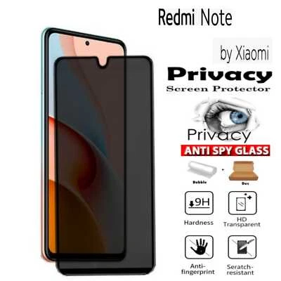 Privacy Screen Protector For Xiaomi Redmi Note 10 Pro, 11, 11Pro+, 11E, 12, 9S - Image 1 of 4