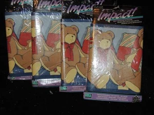 Lot of 3-1/2 IMPACT SELF ADHESIVE WALLPAPER BORDERS Teddy Bears/Bunny/Cat/Blocks - Picture 1 of 1