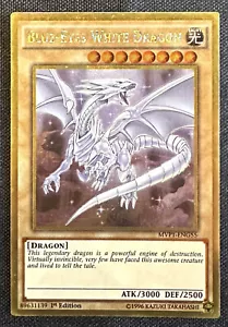 YUGIOH Blue-Eyes White Dragon MVP1-ENG55 Gold Rare 1st Edition LP - Picture 1 of 2