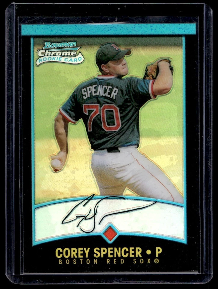 2001 Bowman Chrome Refractor Corey Spencer Rookie G10 Boston Red Sox #158 - Image 1 of 2