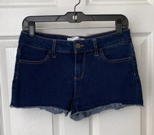 Pantalones Cortos Vaqueros No Borders Azul Oscuro Denim Elastizados Deshilachados Para Mujer Talla 9 - Imagen 1 de 7