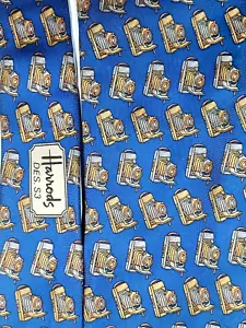 Harrods Neckwear Silk Neck Tie Made In England Photography Vintage Cameras 61 in - Picture 1 of 8