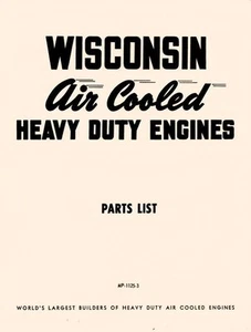 Manual de piezas de motor refrigeradas por aire WISCONSIN MP-1125-3 - Imagen 1 de 4