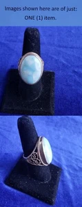Anillo grande Larimar 11,7 gramos de plata de ley talla 9 25ri775 - Imagen 1 de 1