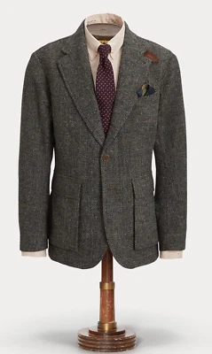RRL Ralph Lauren 1920s Inspired Unconstructed Wool Tweed Sport Coat Jacket- L - Image 1 of 4