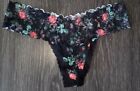 New Vs All Over Lace Thong Panty Size Small Multi Floral