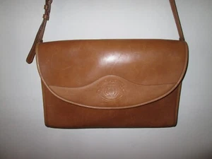 Borsa a tracolla vintage GHURKA Marley Hodgson n. 107 "Metro" pelle marrone - Foto 1 di 6