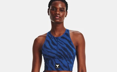 Camiseta sin mangas Under Armour UA Project Rock para mujer XL Meridian cremallera entrenamiento nueva con etiquetas Foto 1 de 4