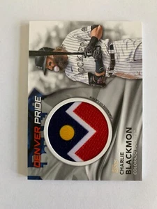 2022 Topps Gedenkstadt Flagge Patches #CFPCB Charlie Blackmon - Rockies - Bild 1 von 2