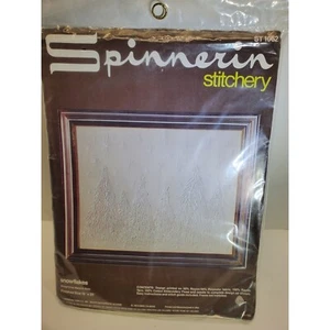 Spinnerin Stitchery Snowflakes Embroidery Kit Finished Size 16" x 20" ST1062 - Picture 1 of 3
