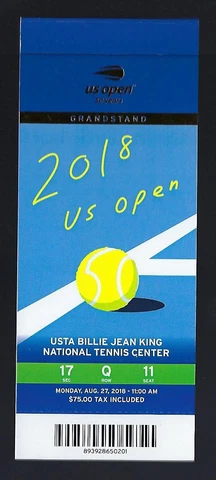 SERENA WILLIAMS NAOMI OSAKA 2018 US OPEN TENNIS TICKET STUB BOOK - 8 TICKETS Cover