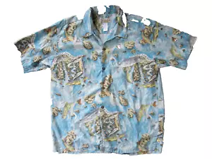 Pataloha Patagonia 2005 Limited Edition Trout Print Button Short Sleeve Shirt L - Bild 1 von 8