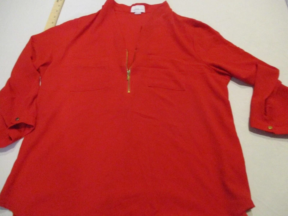 Blusa feminina Jaclyn Smith vermelha tamanho GG - Imagem 1 de 4