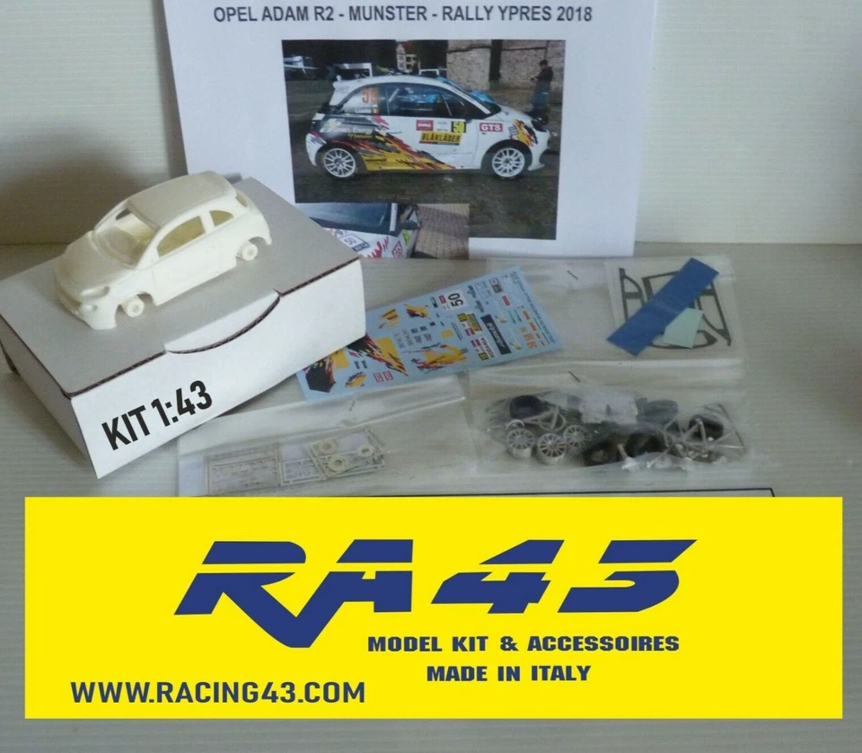 1/43 Opel Adam R 2 Rally Ypres 2018 Munster Kit - Immagine 1 di 1