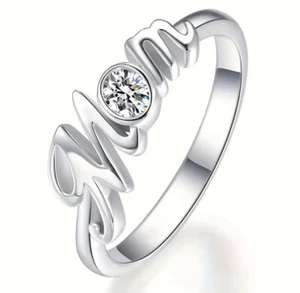 Boutique Mothers Mom Women’s Ring Size 8 Silver Plated Jewelry ⭐️ - Picture 1 of 4