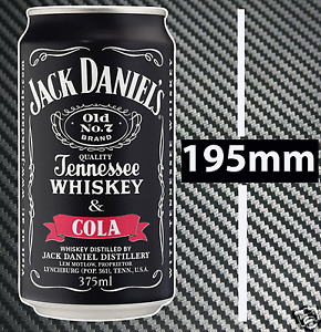 Jack Daniels & Cola Whisky Can Sticker Hotrod Toolbox Bar Fridge Man cave BBQ