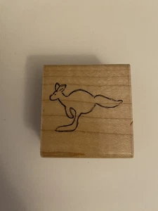 JRL Design Kangaroo Wood Mounted Rubber Stamp RS77 - Picture 1 of 5