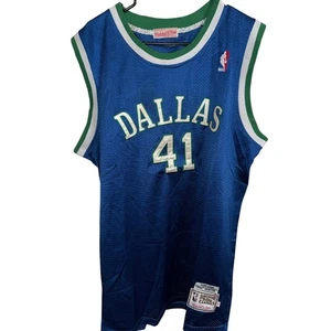 Camiseta de baloncesto cosida Dallas Mavericks #41 Dirk Nowitzki talla 2XL 56 - Imagen 1 de 5