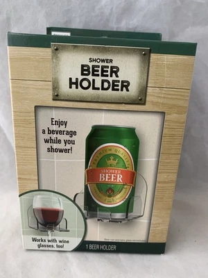 Soporte de cerveza de ducha portátil elegante diseño de ventosa transparente también copa de vino S11 Foto 1 de 4