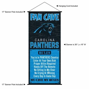 Carolina Panthers Game Room Man Cave Banner - Picture 1 of 3