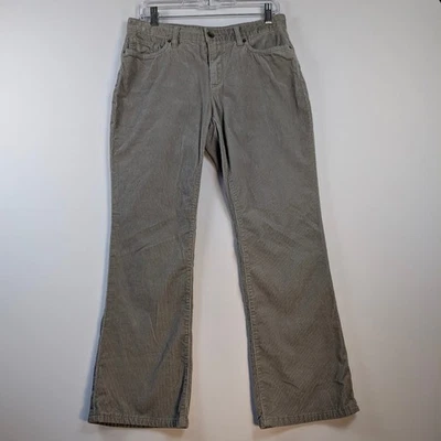 Lands' End Corduroy Pants Women’s 6 Gray Fit 2 Bootcut Stretch Cotton Blend - Image 1 of 4