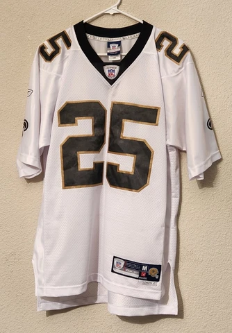 Reebok On Field New Orleans Saints Reggie Bush White Stitched Jersey XL Read Des Cover