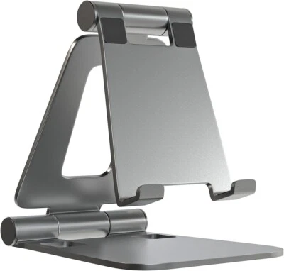 Soporte Doble Plegable para Teléfono Celular, Soporte Plegable para Teléfono de Escritorio Totalmente Ajustable Foto 1 de 4