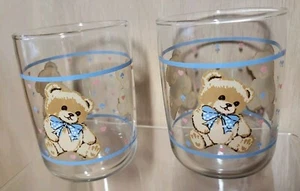Theodore Country Bear Hearts Libbey Tienshan 8 oz Drinking Juice Glasses 2 - Picture 1 of 11
