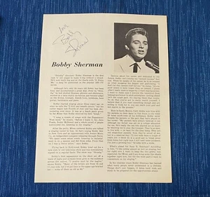 De colección 1965 Bobby Sherman Autógrafo Firmado y Banda Shindig Shindogs Página 15B - Imagen 1 de 3