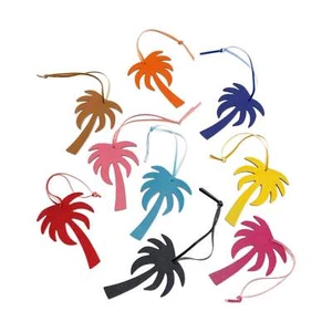 Palm Tree Leather Bag Charm - Picture 1 of 11