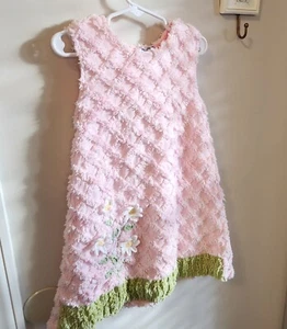 Pink Chenille Sleeveless Dress Girls 4/5T - Picture 1 of 13