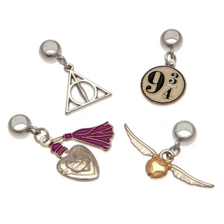 Harry Potter Versilbert Gleiter Charm Set Offizielle Handelsware - Bild 1 von 4