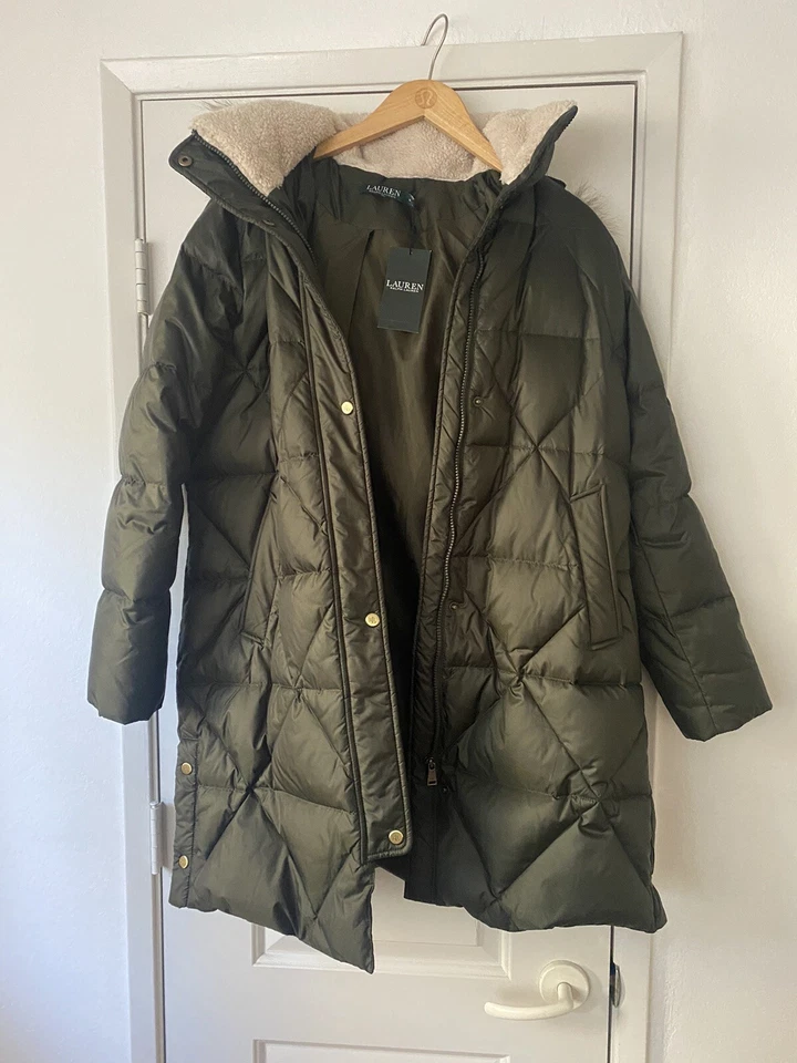 Ralph Lauren gorgeous quilted jacket with removable fur hoodie, EUC Retail: $320 - Image 1 of 4