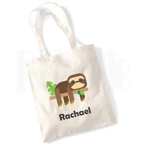 Personalised 'Sloth' Canvas Tote Bag - Picture 1 of 1