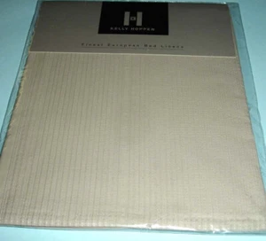 Kelly Hoppen Sferra Pliegues a Medida Boudoir Sham Taupe Egipto Algodón Percal Nuevo - Imagen 1 de 2