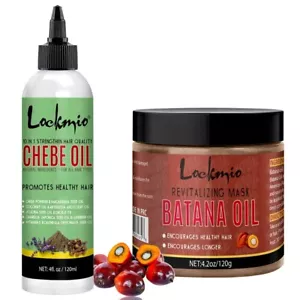 Natural Chebe Hair Oil & Batana Hair Mask Kit Promotes Hair Growth Stop Breakage - Picture 1 of 6