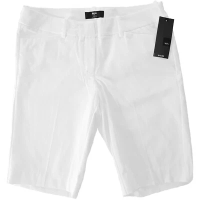 NWT Mossimo Women's SZ 8 White Cotton Stretch Extensible Mid Rise Bermuda Shorts - Image 1 of 4