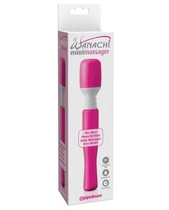 Mini masajeador de varita Pipedream Wanachi - Vibrador multivelocidad rosa impermeable - Imagen 1 de 3