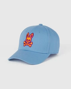 Psycho Bunny Men's Cornflower Blue Bailey Embroidered Big Bunny Baseball Cap - Picture 1 of 2